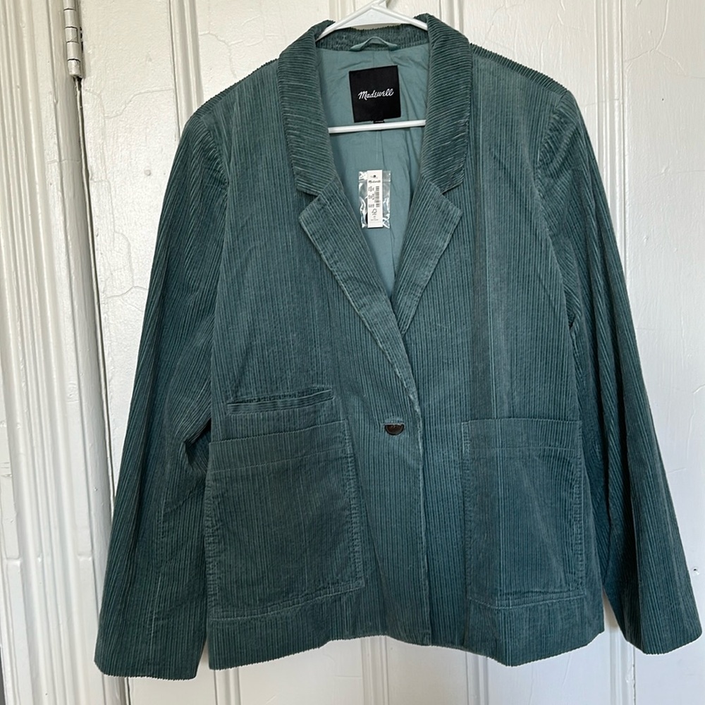 Madewell Corduroy blazer light green/sage